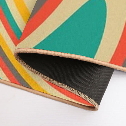 Retro Swirl  70s Colors Abstract  Versatile Bath Mat