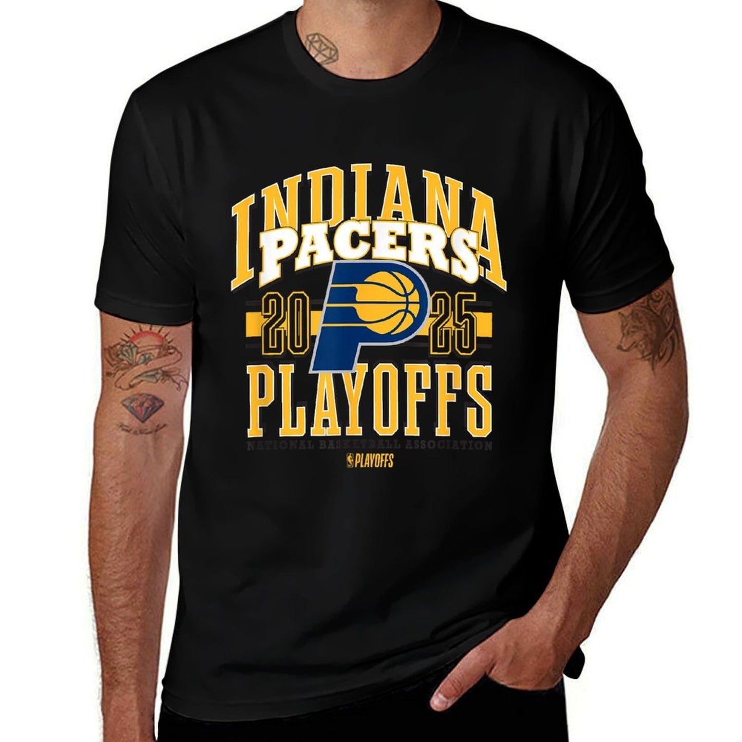NBA Official Indiana Pacers 2025 Playoffs Showtime  Fade-proof Color T-Shirt