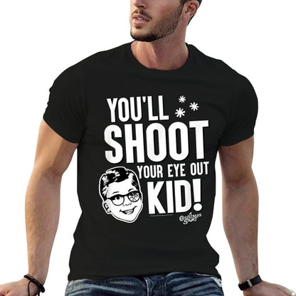 A Christmas Story Youll Shoot Your Eye Out Kid Holiday  Oversized Silhouette T-Shirt