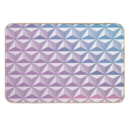 Geodesic Sphere, Purple  Dirt-Trapping Bath Mat