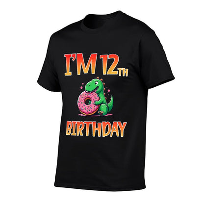 I'm 12 Th Birthday Boy Girl Year Old T Rex Dinosaur Jurassic  Soft T-Shirt