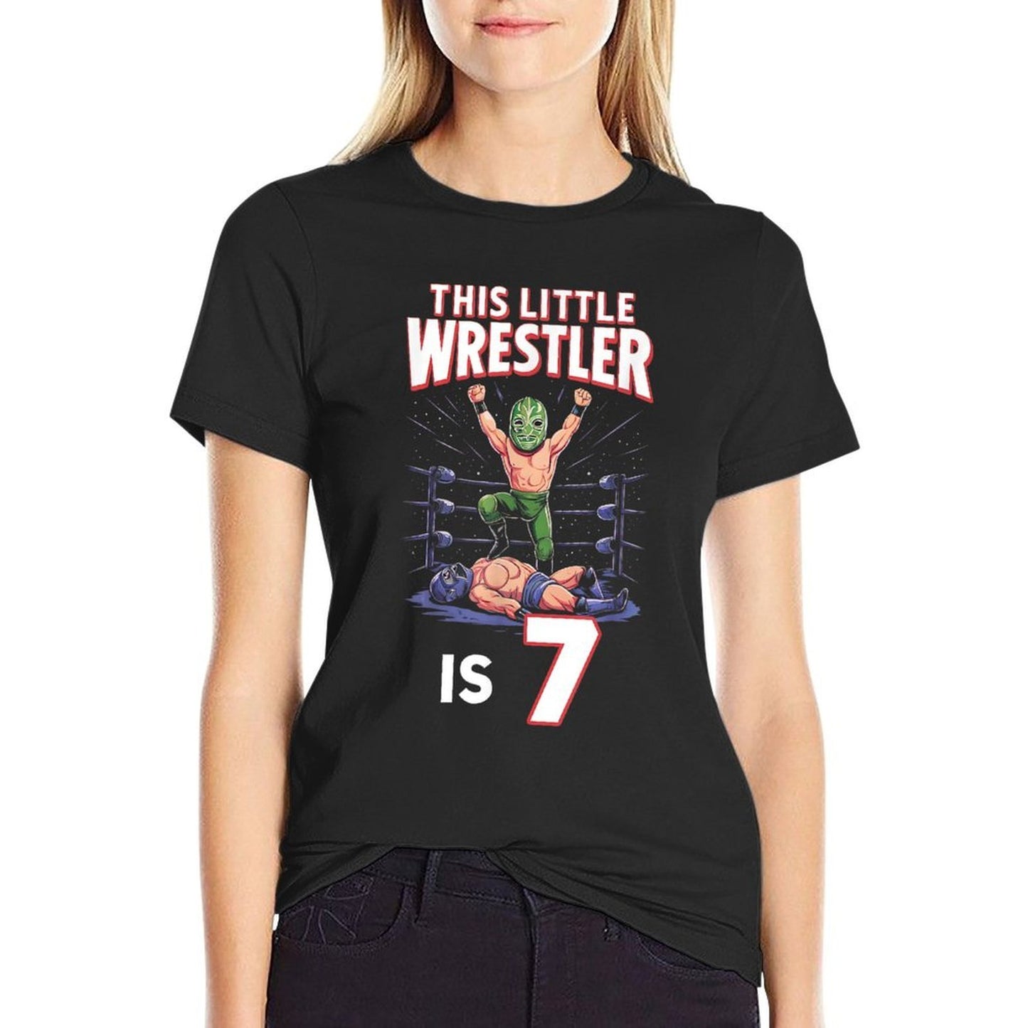7th Wrestling Birthday Party This Little Wrestler Is 7  Breathable T-Shirt