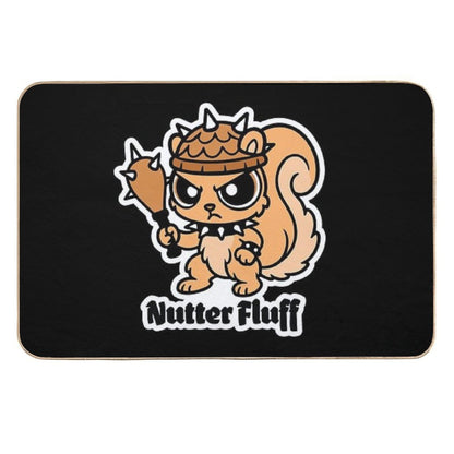 Nutter Fluff Fluffiest Threat in The Forest (Squirrel)  Anti-Trip Bath Mat