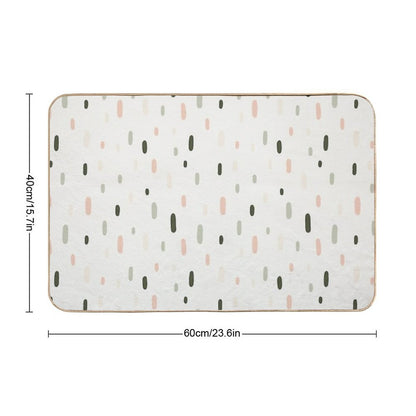 Boho Style Dots Set Icon Seamless Pattern  Dirt-Trapping Bath Mat