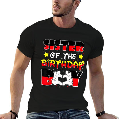 Sister Of The Birthday Boy Match Family Birthday Boy  Eco-friendly Material T-Shirt