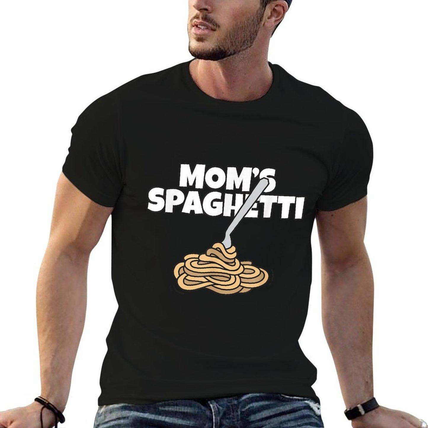 Moms Spaghetti And Meatballs Love Italian Food Gifts Foodies  High-quality Stitching T-Shirt