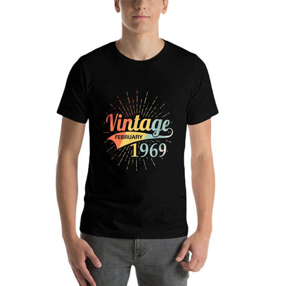 Vintage February 1969 Birthday Retro 50th Birthday  Affordable Price T-Shirt