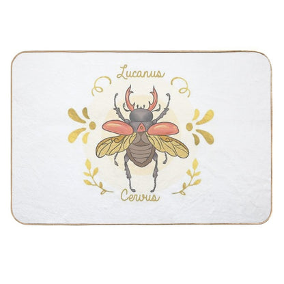 Lucanus Cervus  Non-Slip Bath Mat