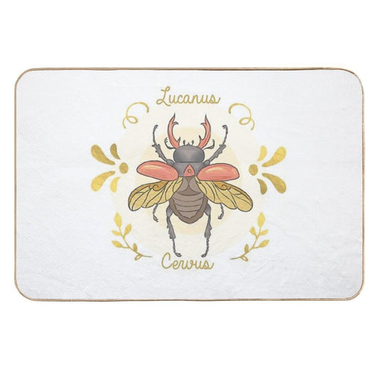 Lucanus Cervus  Non-Slip Bath Mat