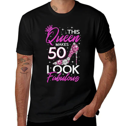 This Queen Makes 50 Look Fabulous 50th Birthday  Polyester Blend T-Shirt