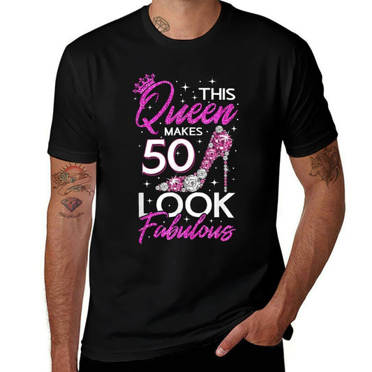 This Queen Makes 50 Look Fabulous 50th Birthday  Polyester Blend T-Shirt