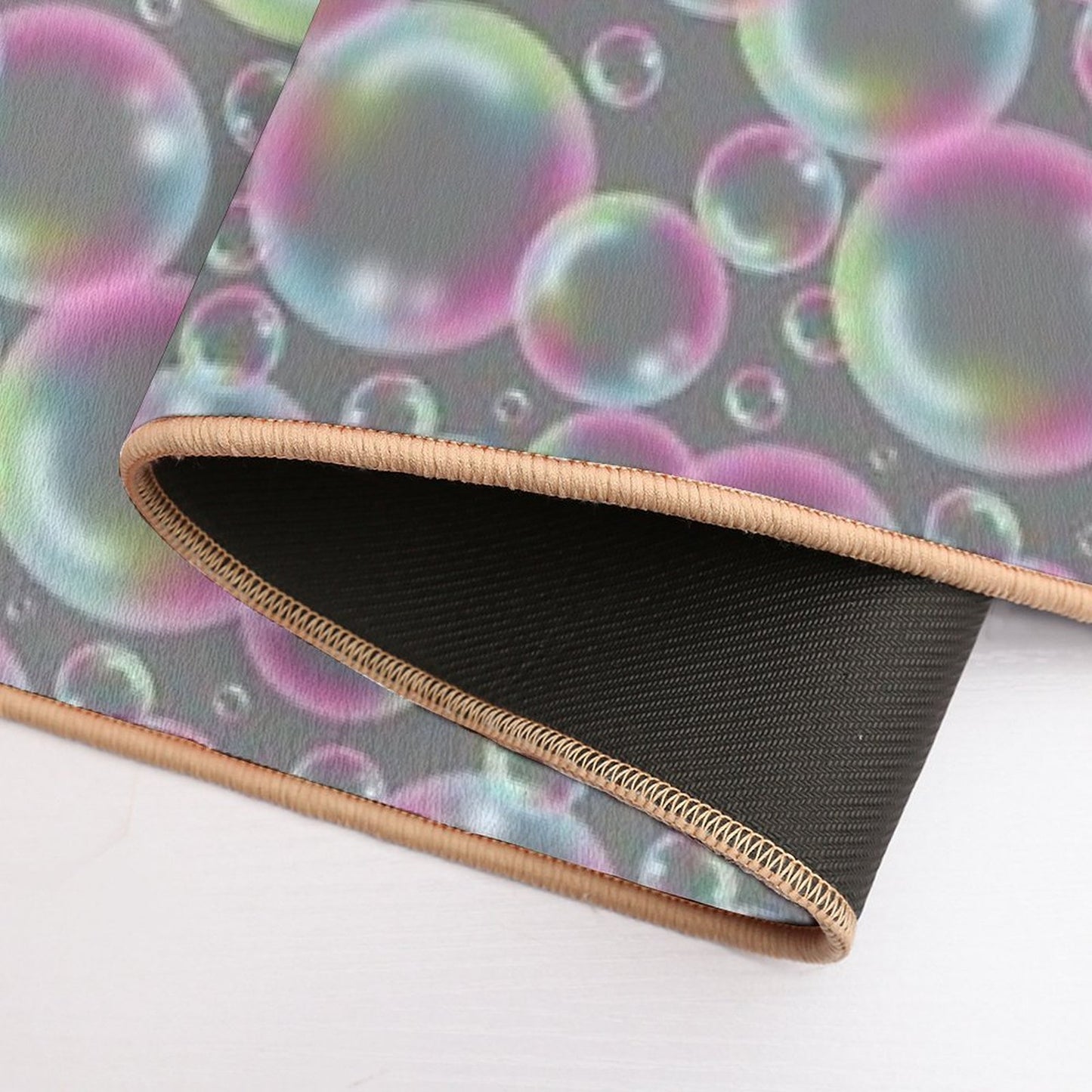 Bubbly Bubbles (Grey)  High-Traffic Bath Mat