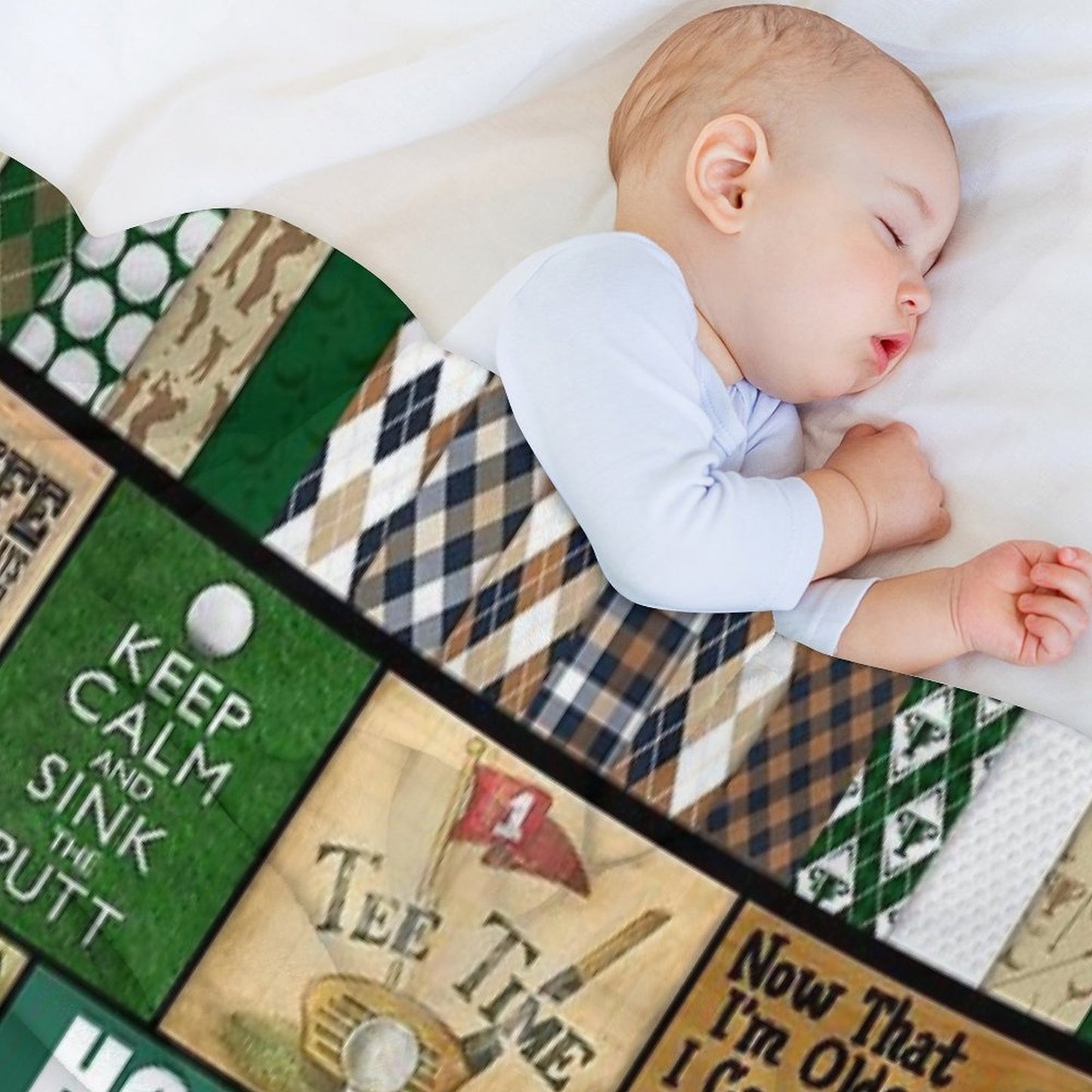 Golf Vintage Pattern Velvety-soft Throw Blanket