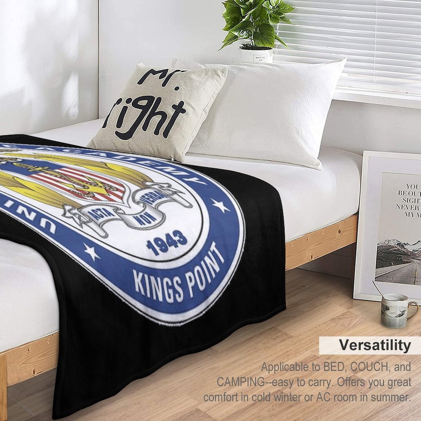 Merchant Marine Academy Logo Velvety-soft Throw Blanket