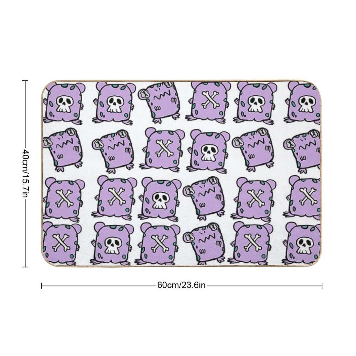 Croaker Pattern (frog And Toad) Durable Bath Mat