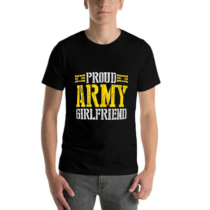 Proud Army Girlfriend Military Soldier  Stretchy T-Shirt
