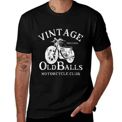 Mens Since 1970 Vintage Motorcycle Old Balls Club 50th Birthday  Moisture-wicking T-Shirt