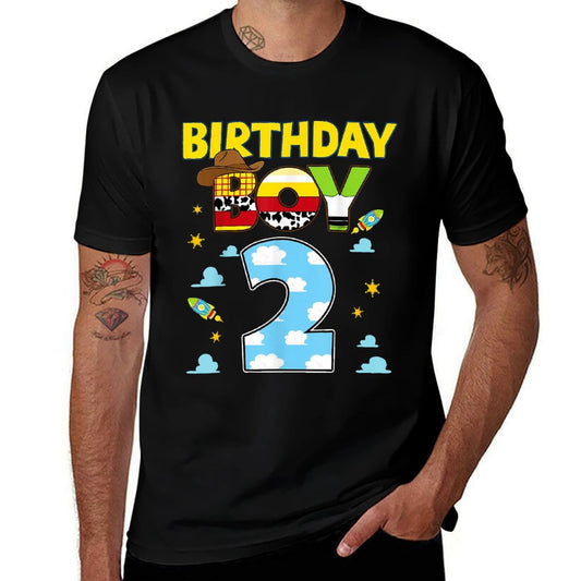 Western Family Birthday Boy 2 Cowboy 2nd Birthday  Trendy Pattern T-Shirt