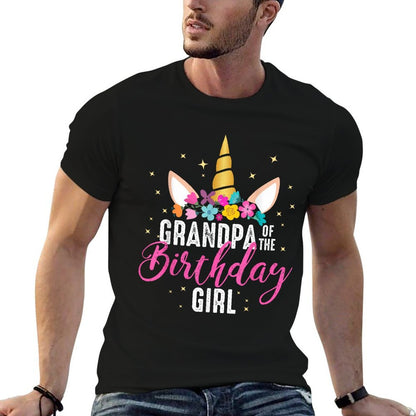Grandpa Of The Birthday Girl Grandpa Gift Unicorn Birthday  Quick-drying T-Shirt