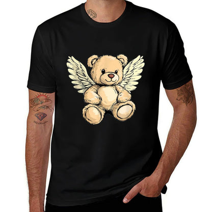 Pretty Teddy with Angel Wings for Cool Boys And Girls  Odor-resistant T-Shirt