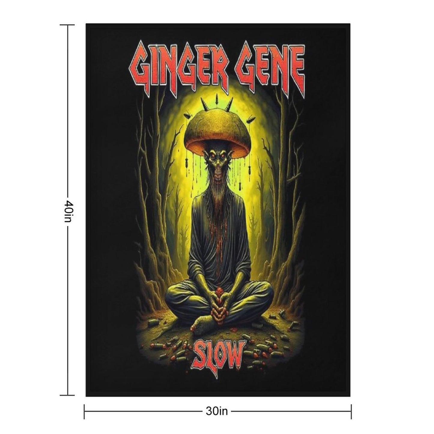 Ginger Gene - Slow Maiden Plush Throw Blanket