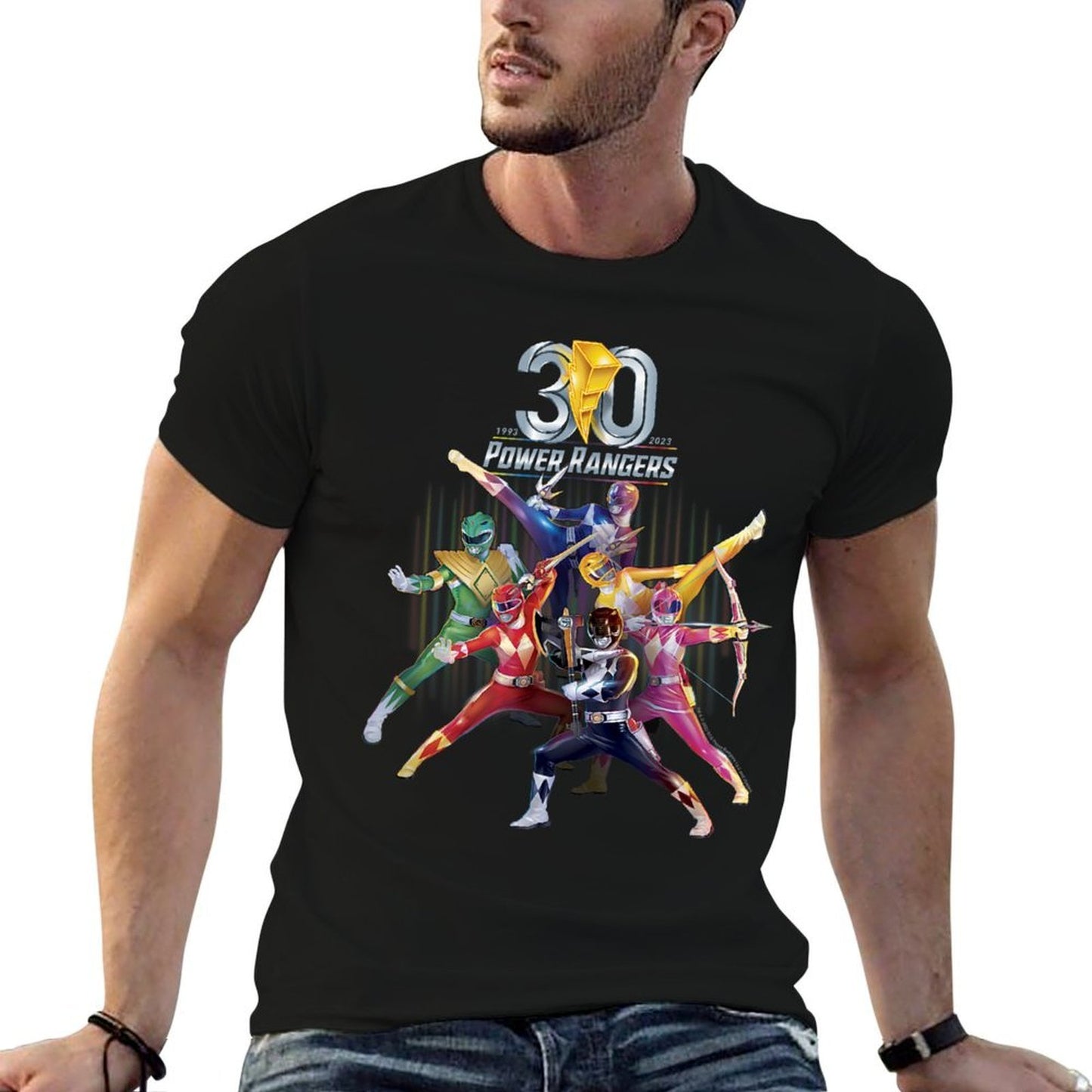 Power Rangers 30th Anniversary Mighty Morphin Vintage Poster  Affordable Price T-Shirt