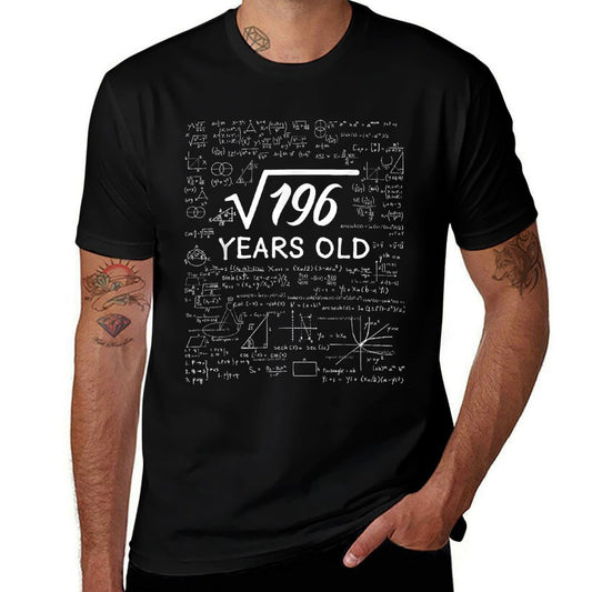14 Birthday Boy Men Son Him Girl Funny Math 14th Birthday  Slim-fit Cut T-Shirt