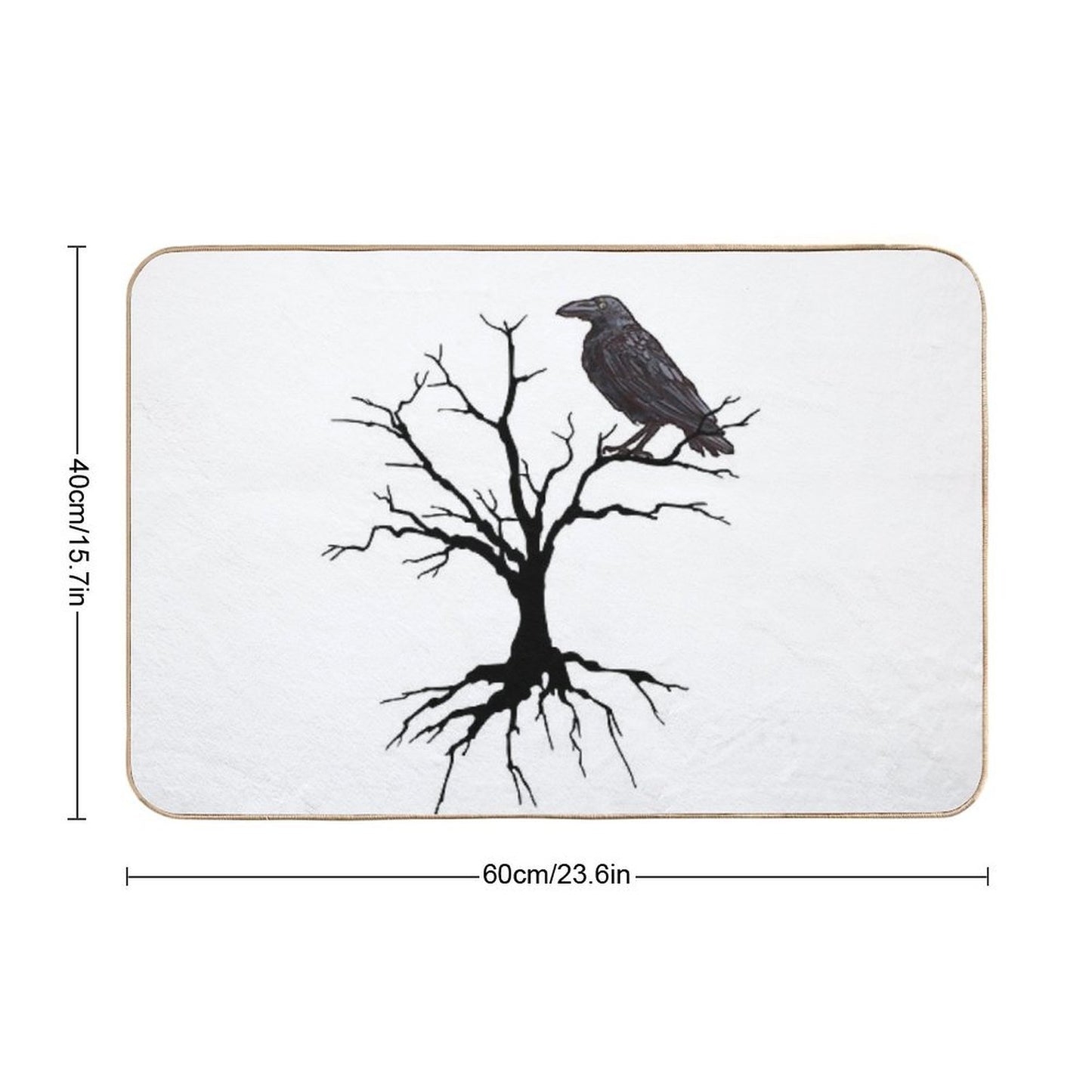Good Omen, Bad Omen Raven  Multi-Purpose Bath Mat