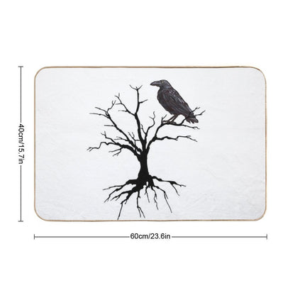 Good Omen, Bad Omen Raven  Multi-Purpose Bath Mat