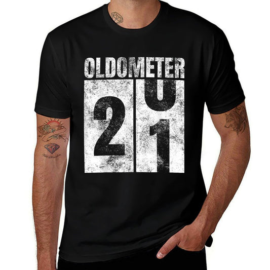 Oldometer 20-21 Yrs Old Man Woman Bday Graphic 21st Birthday  Classic T-Shirt