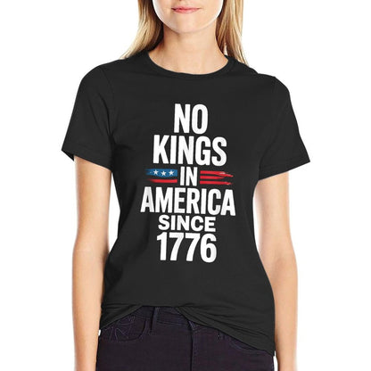 No Kings In America Since 1776  Heathered Texture T-Shirt