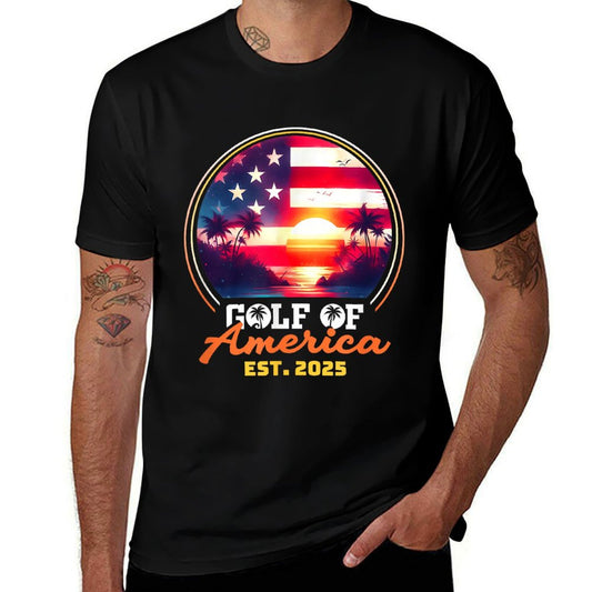 Funny USA America Shirt Gulf Of Us America Est 2025 Easy-care T-Shirt