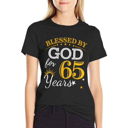 Blessed By God For 65 Years Old 65th Birthday B-day Party  Odor-resistant T-Shirt