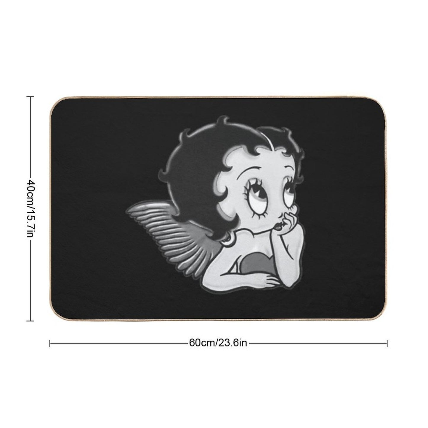 B&W Betty Boop  Easy Maintenance Bath Mat