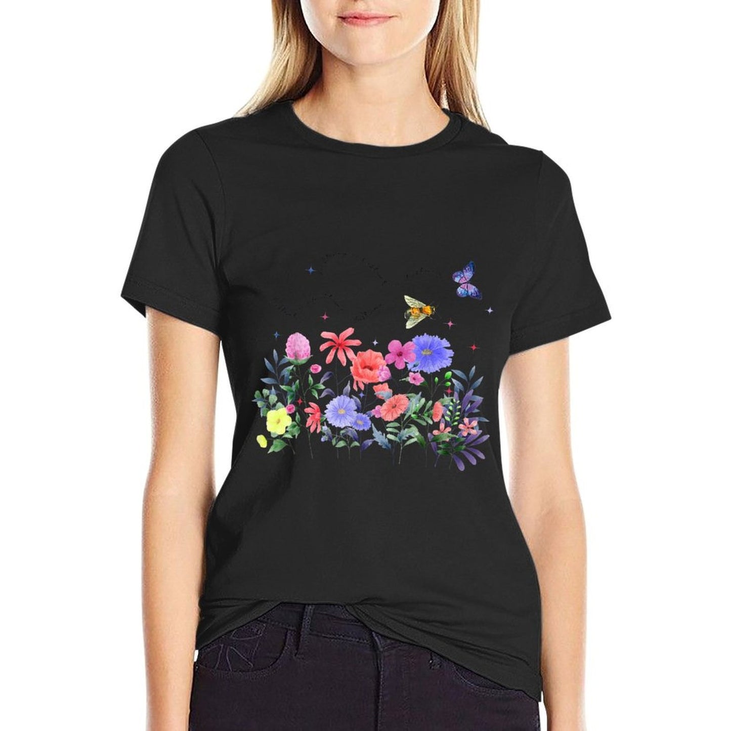 Floral Subtle Anti Trump Democrat Liberal  Lightweight T-Shirt