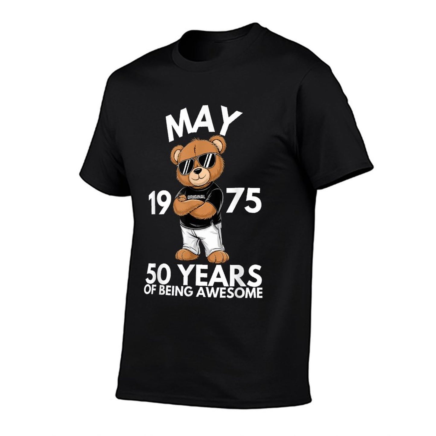 May 50th Birthday Men Women 1975 Awesome  Odor-resistant T-Shirt