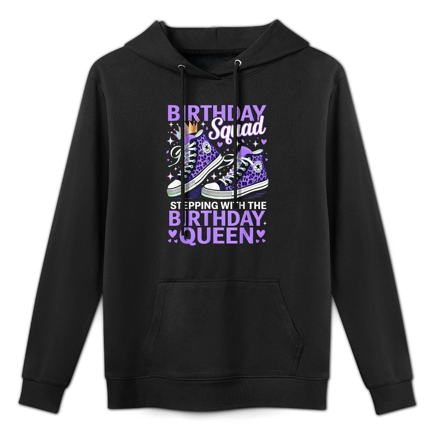 Birthday Squad Stepping With The Birthday Queen All-Day Comfort Hoodie