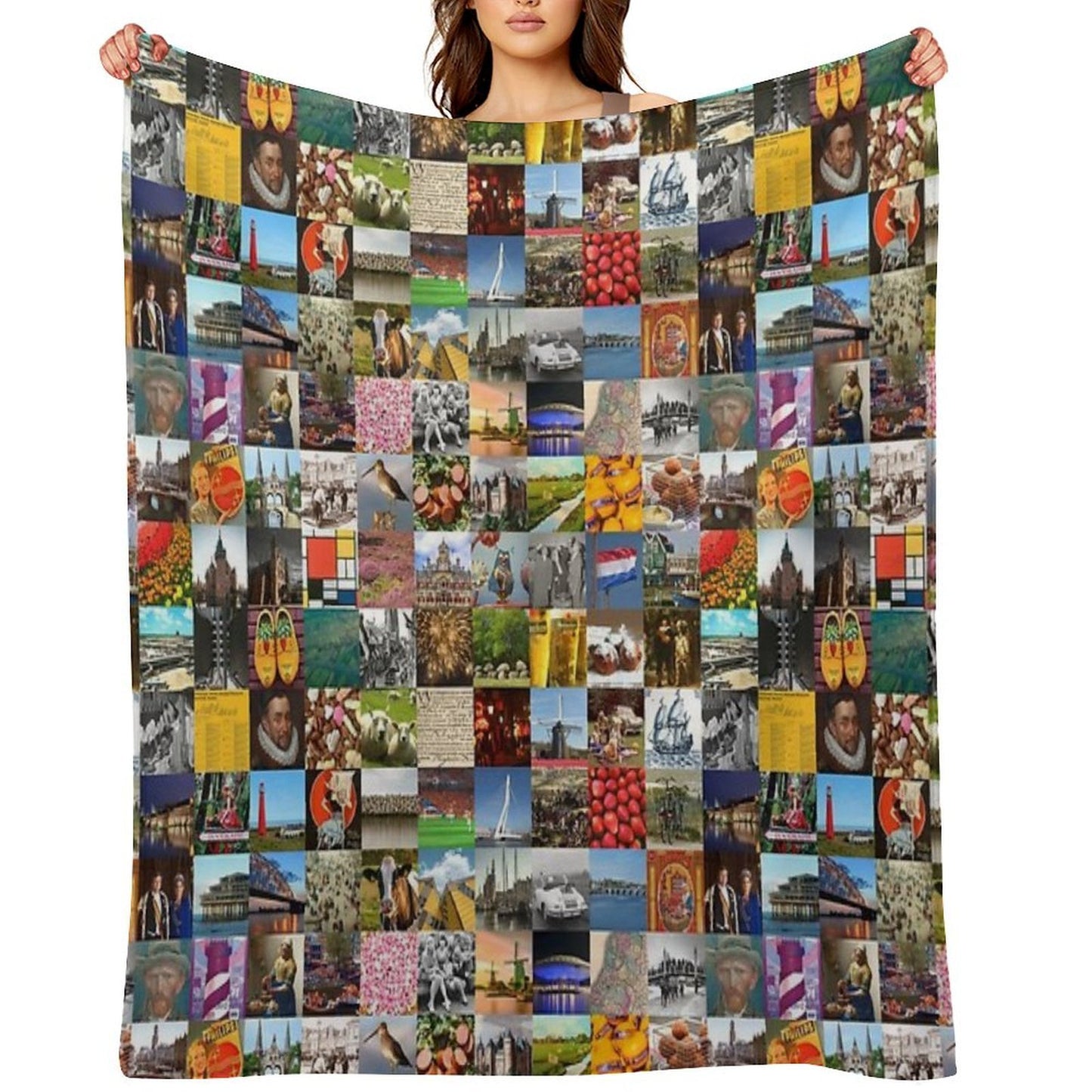Typical Netherlands Collage of History And Holland Versatility Throw Blanket