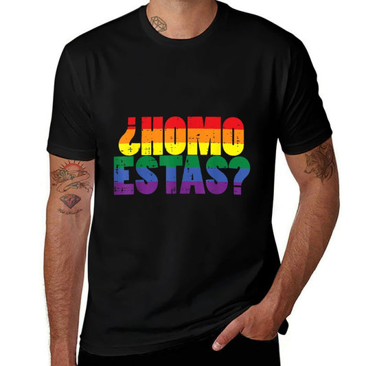 Homo Estas Spanish Mexican Funny Gay Pride Ally LGBTQ Month  Soft T-Shirt