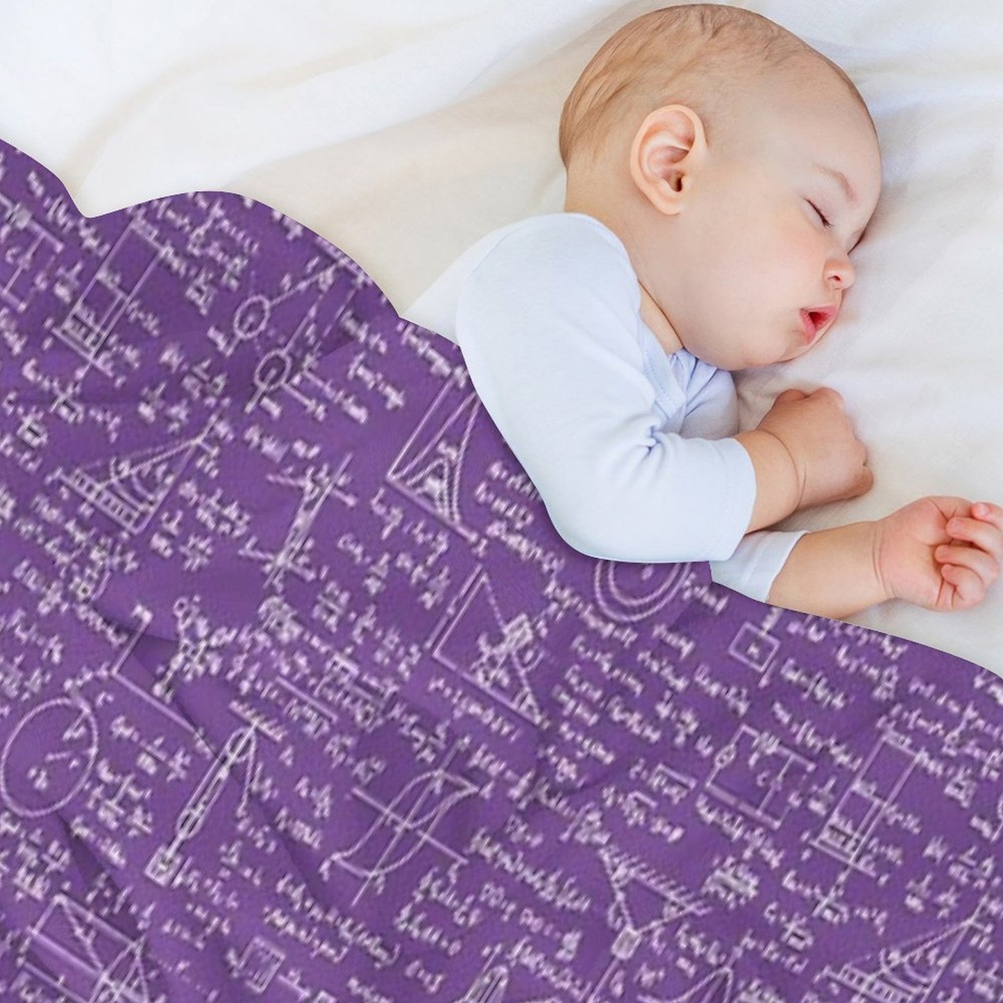 Physics Equations  Purple Travel-friendly Throw Blanket