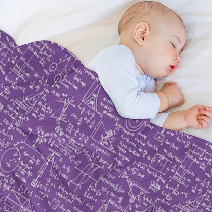 Physics Equations  Purple Travel-friendly Throw Blanket