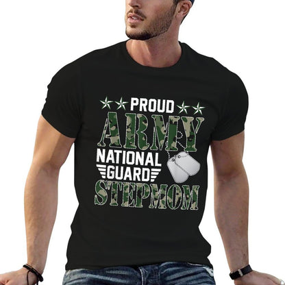 Proud Army National Guard Stepmom Military Family Veteran  Durable T-Shirt