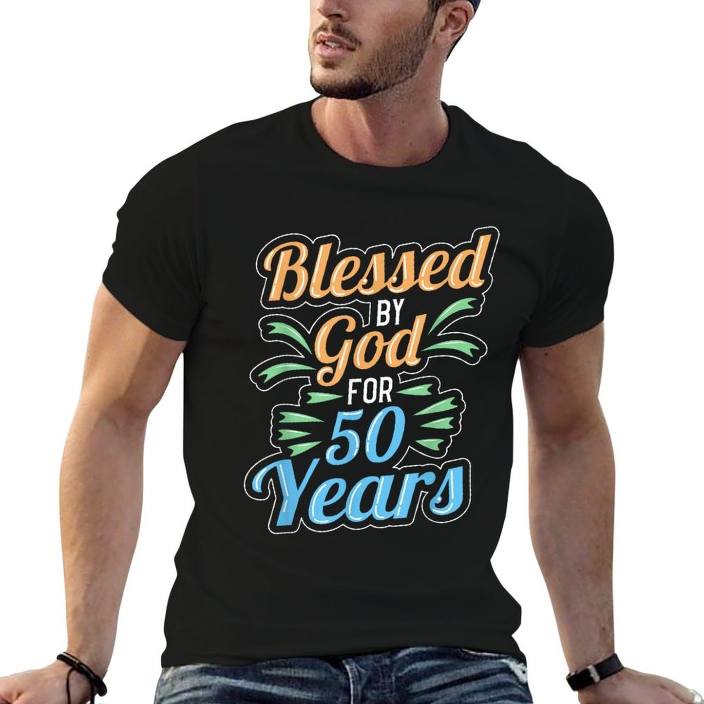 Blessed By God for 50 Years 50th Birthday  Soft T-Shirt