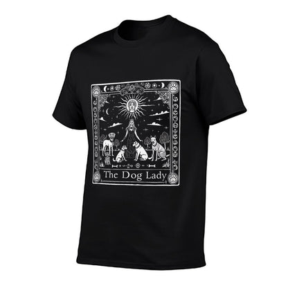 Tarot Dog Lady Vintage Pet Lover  Tagless Design T-Shirt