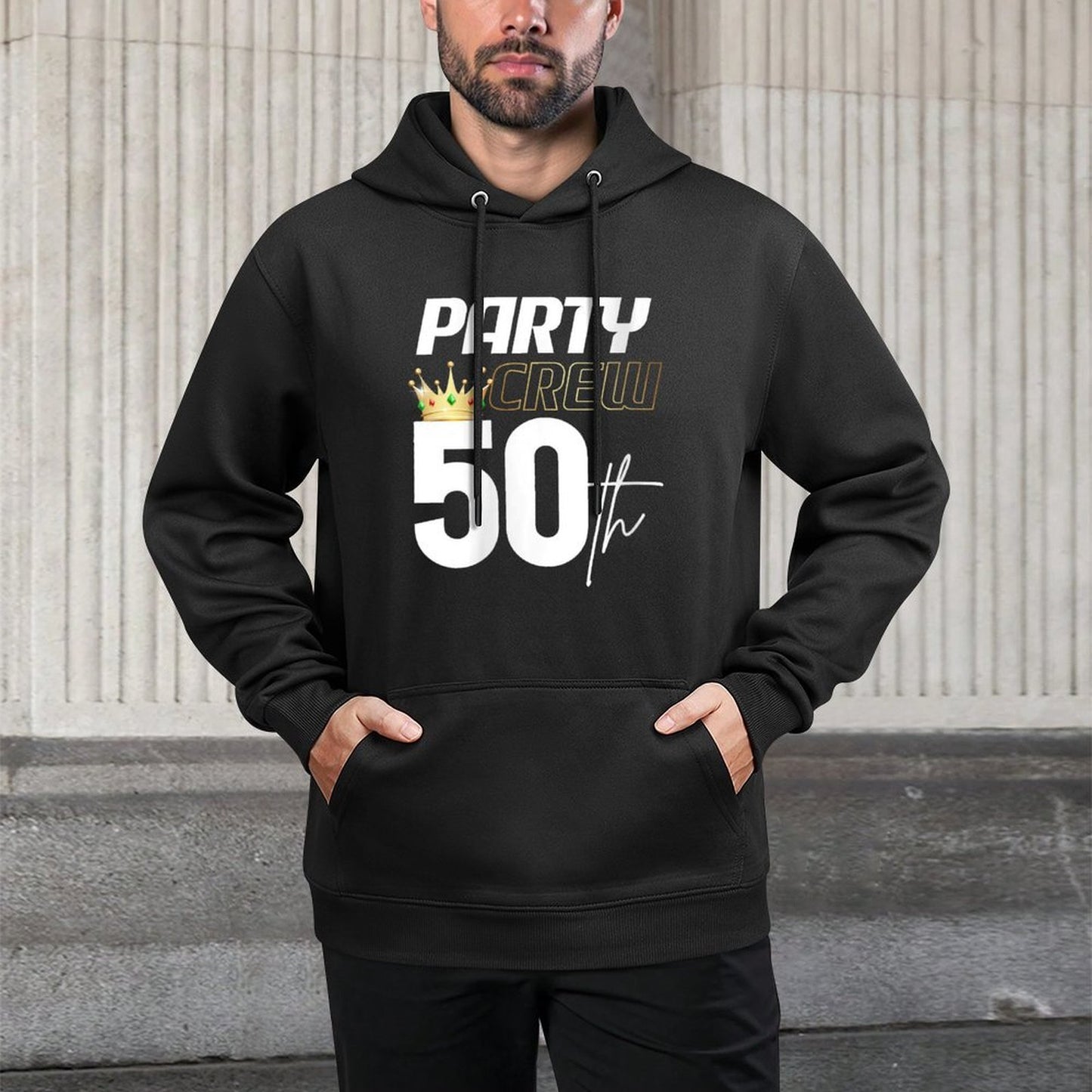 Womens 50 Party Crew 50 Year Old Birthday Gifts Men Women 50th Bday Relaxed Fit Hoodie