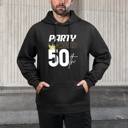 Womens 50 Party Crew 50 Year Old Birthday Gifts Men Women 50th Bday Relaxed Fit Hoodie