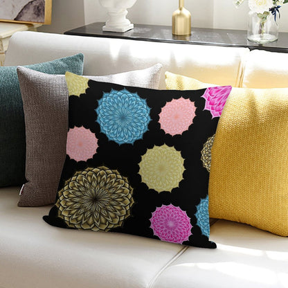 Mandala Flower Multi 01-01-1900 Soft Fade-Resistant Throw Pillow