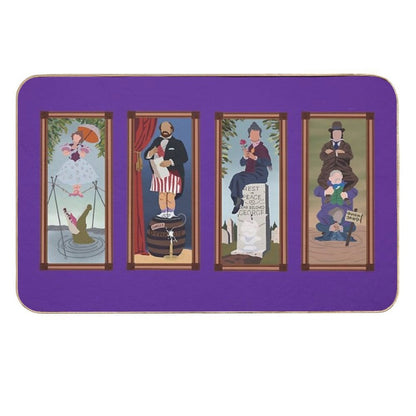 Minimalist Haunted Mansion Stretching Room Portraits  Versatile Bath Mat