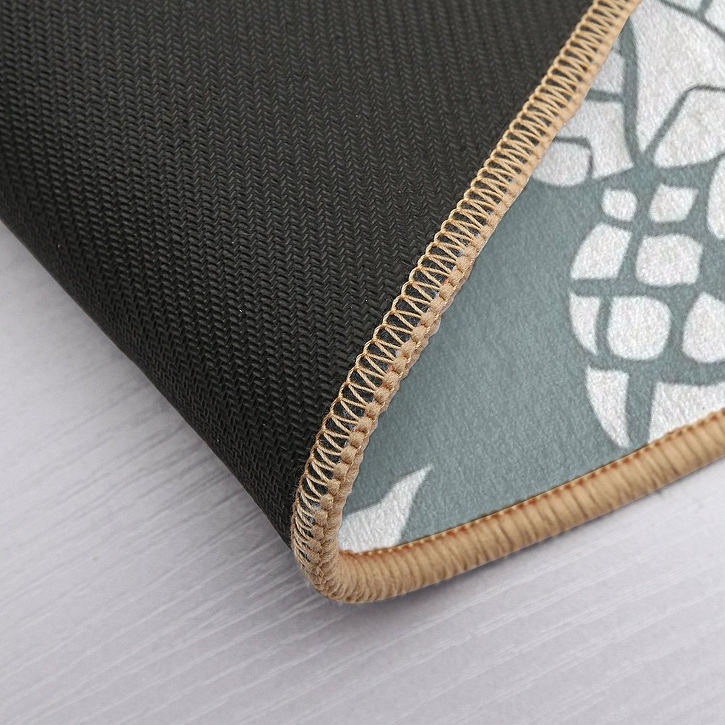 Hawaii Tropical Pineapple, Teal And White  Long-Lasting Bath Mat