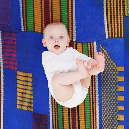 Kente Cloth Ghana West African Print Wrinkle-free Throw Blanket